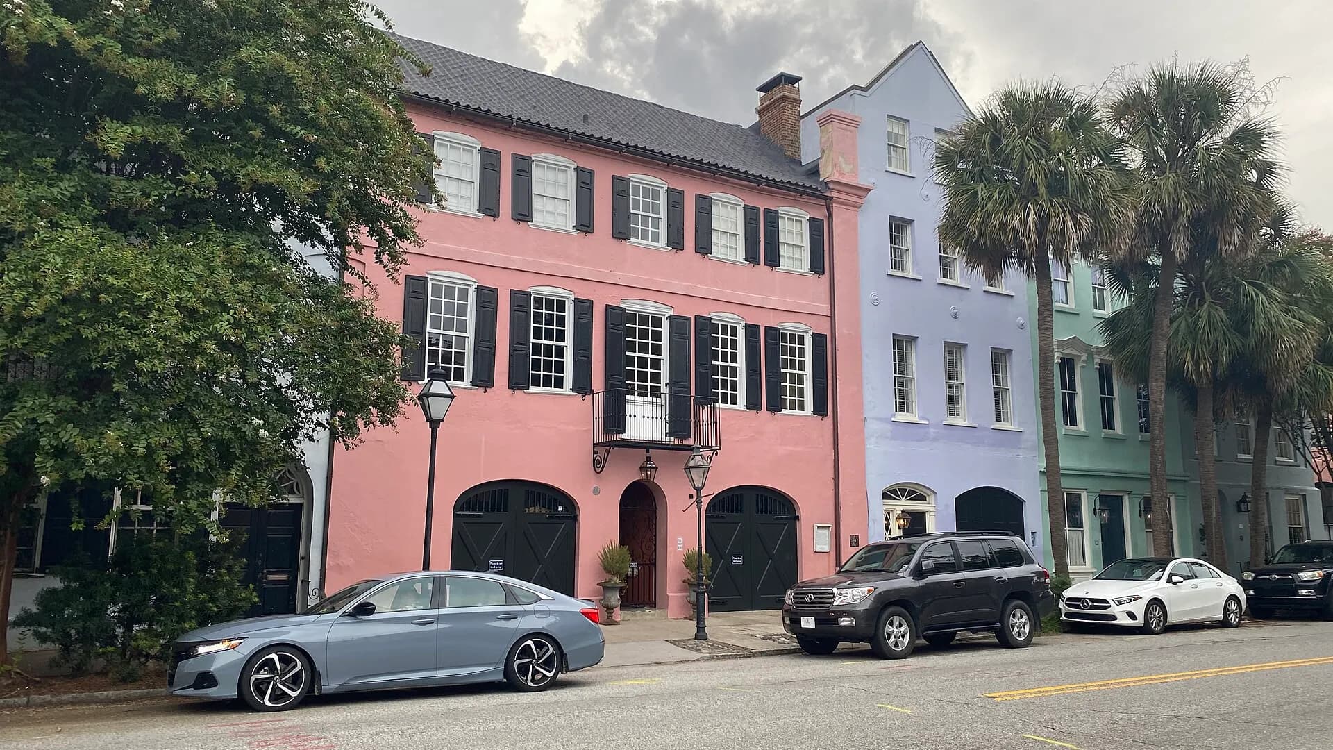 Rainbow Row on East Bay Street in Charleston, SC