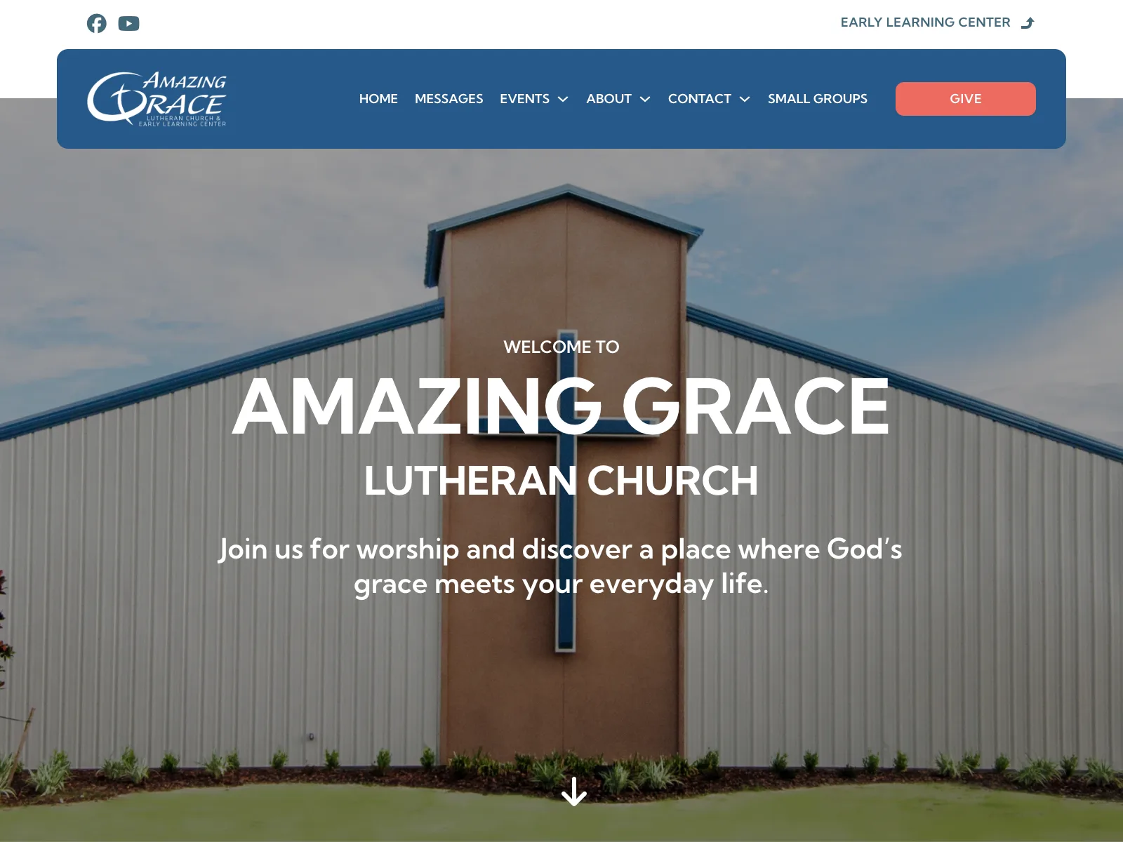 Amazing Grace Lutheran Church website homepage