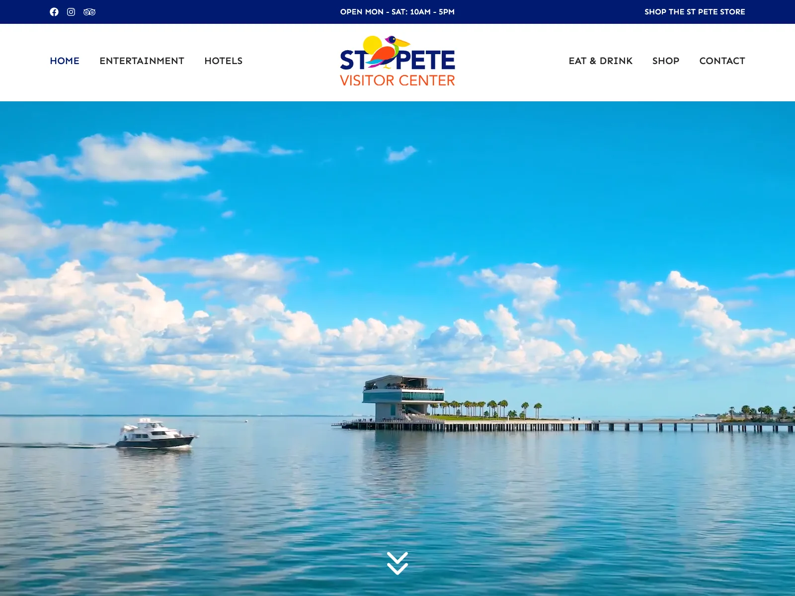 Visit St. Pete website homepage